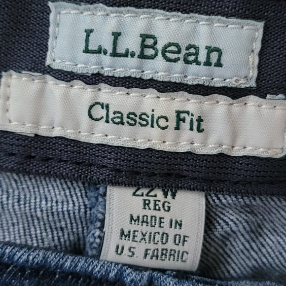 EUC LL Bean Classic Fit Plus Size Denim Capris Size 22W - Picture 3 of 15
